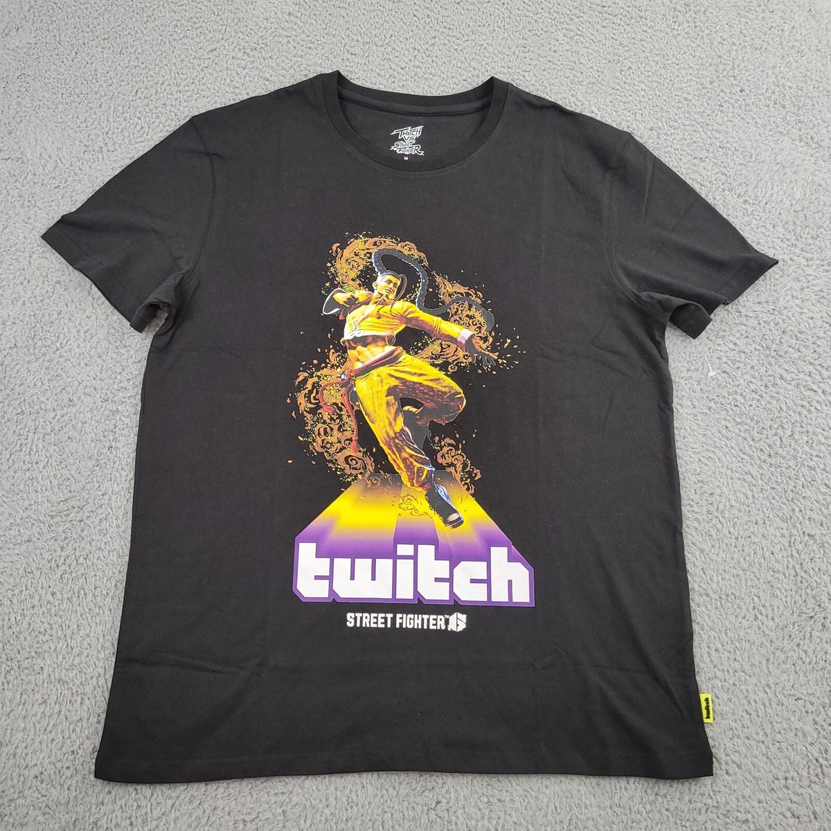 Twitch VS Street Fighter Shirt Mens Medium Crew Neck Black Graphic Short  Sleeve