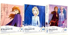 Disney Frozen 2 Princesses Anna and Elsa 48 Piece Puzzles Set of 3 Puzzles 