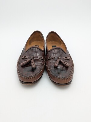 Zelli Italia Men\'s Brown Tassel Loafers/Shoes, Size 9, GUC Zelli Men main image 2