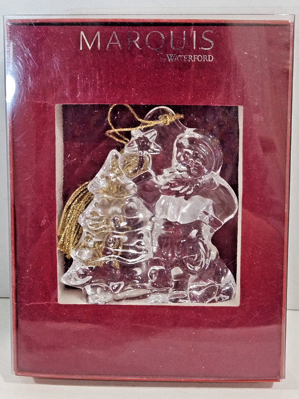 Marquis by Waterford~Santa Claus w/Tree Christmas Ornament~8th In Series~Boxed