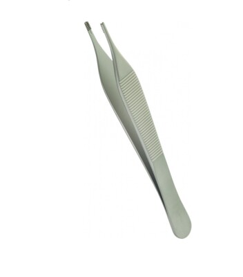 Set of 6 Brown-Adson Tissue Forceps, 4.3/4'', Straight, 7 x 7 Side Grasping Teeth