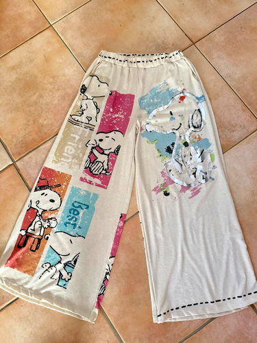 LaBass Schlaghose Viskose LUREX PRINT STREIFEN PLAMEN - 44 46 48 50 52 54 56 - Bild 3 von 16