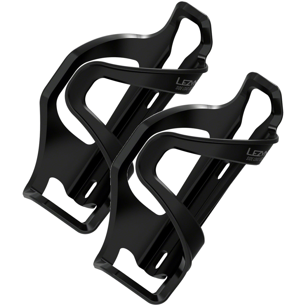 Упаковка из 2 бутылок Lezyne Flow с боковым загрузчиком слева: Черный