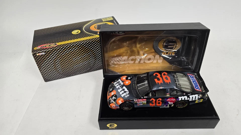 Ken Schrader #36 2002 M&Ms Halloween Elite 1/24 Grand Prix NASCAR Diecast Signed - Image 4 of 4