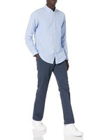 Amazon Essentials Herren Stretch-Oxford Hemd Langarm Regular Fit Puderblau XXL