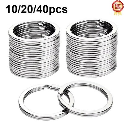 Small - Large Silver Metal Split Rings Keyring Jump Hoop Loop Key Keys ...