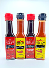 Pack de 4 salsas picantes México Lindo - Picante Negra con Chiltepin & Chile de Árbol