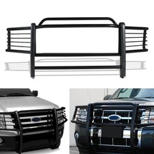Steel Front Headlight Brush Guard Grille Bumper Fits F250 F350 F450 F550 99-07 Steel Front Headlight Brush Guard Grille Bumper Fits F250 F350 F450 F550 99-07