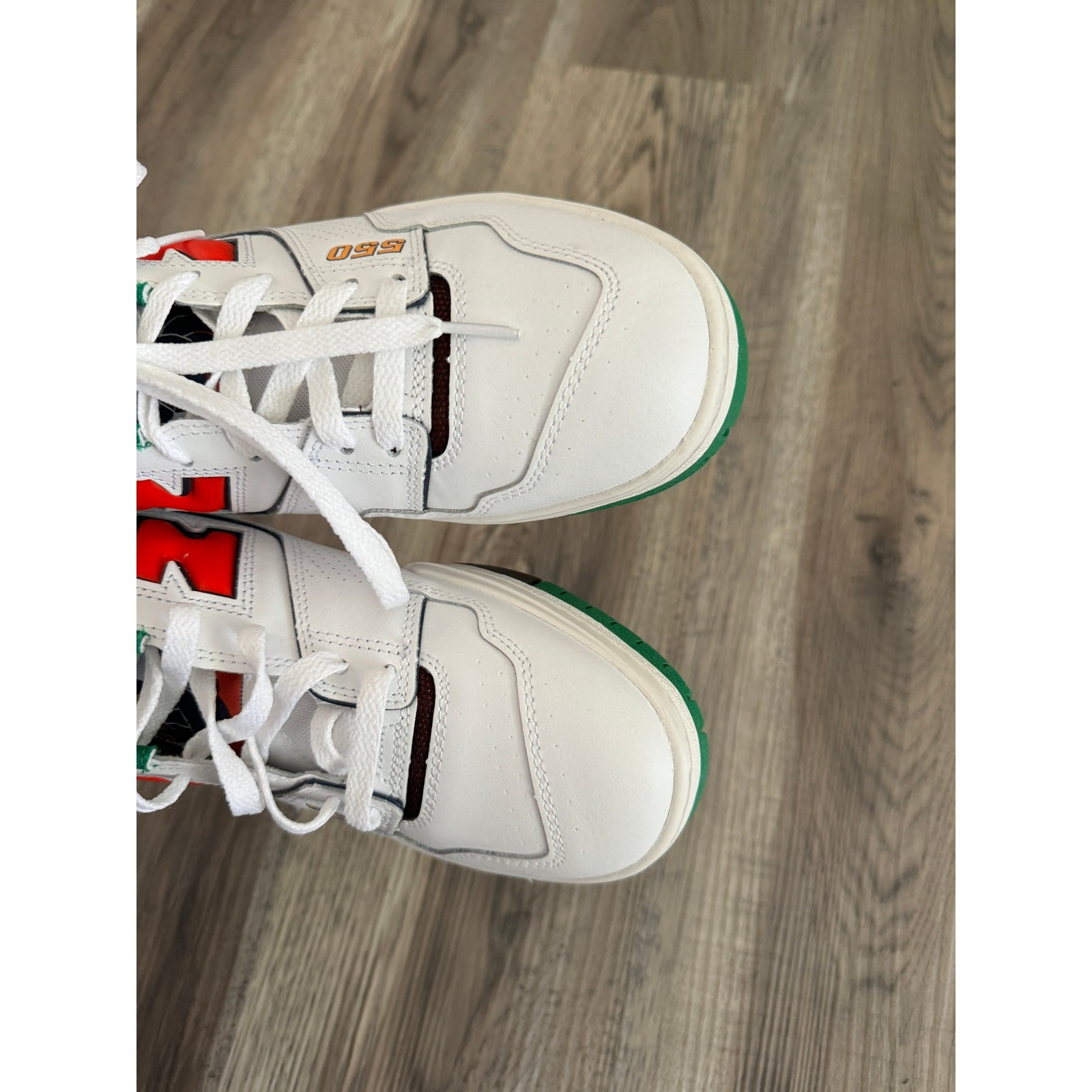 New Balance 550 ‘Oak Green Leaf Red’ Sneakers Shoes size 9.5 thumbnail 7