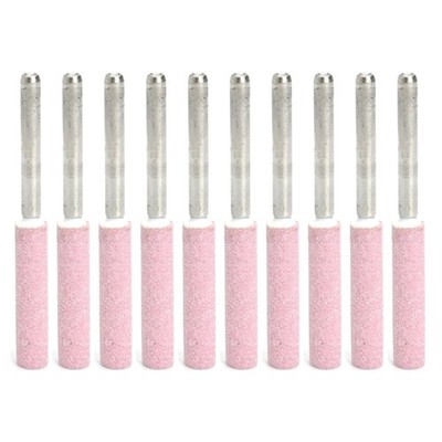 Chainsaw Grinding Sharpening Abrasive Stone 4.8mm 3/16 Rotary Tools 10 Pieces