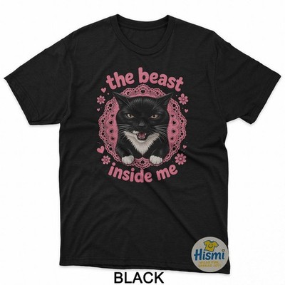 The Beast Inside Me Funny Tuxedo Cat Lover T-Shirt