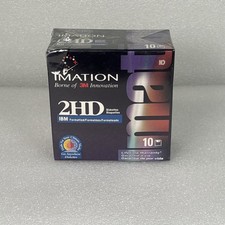 Imation 2HD 3M Floppy Discs 3.5" 1.44 MB Diskettes 10 Pack New old Stock