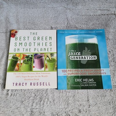 Smoothie and Juicing Beginner Recipe Health Books Cookbook Bundle Lot of 2