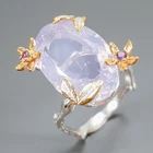 GEM A+ 16 ct+ Natural Lavender Quartz Ring 925 Sterling Silver Size 8.5 /R463791