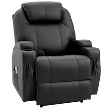 HOMCOM Fauteuil de relaxation massant 82x97x110cm Noir