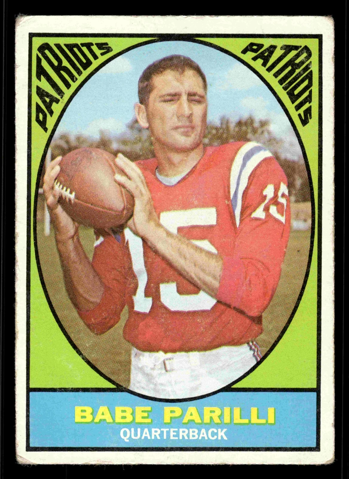 1967 Topps Babe Parilli #2 - Boston Patriots