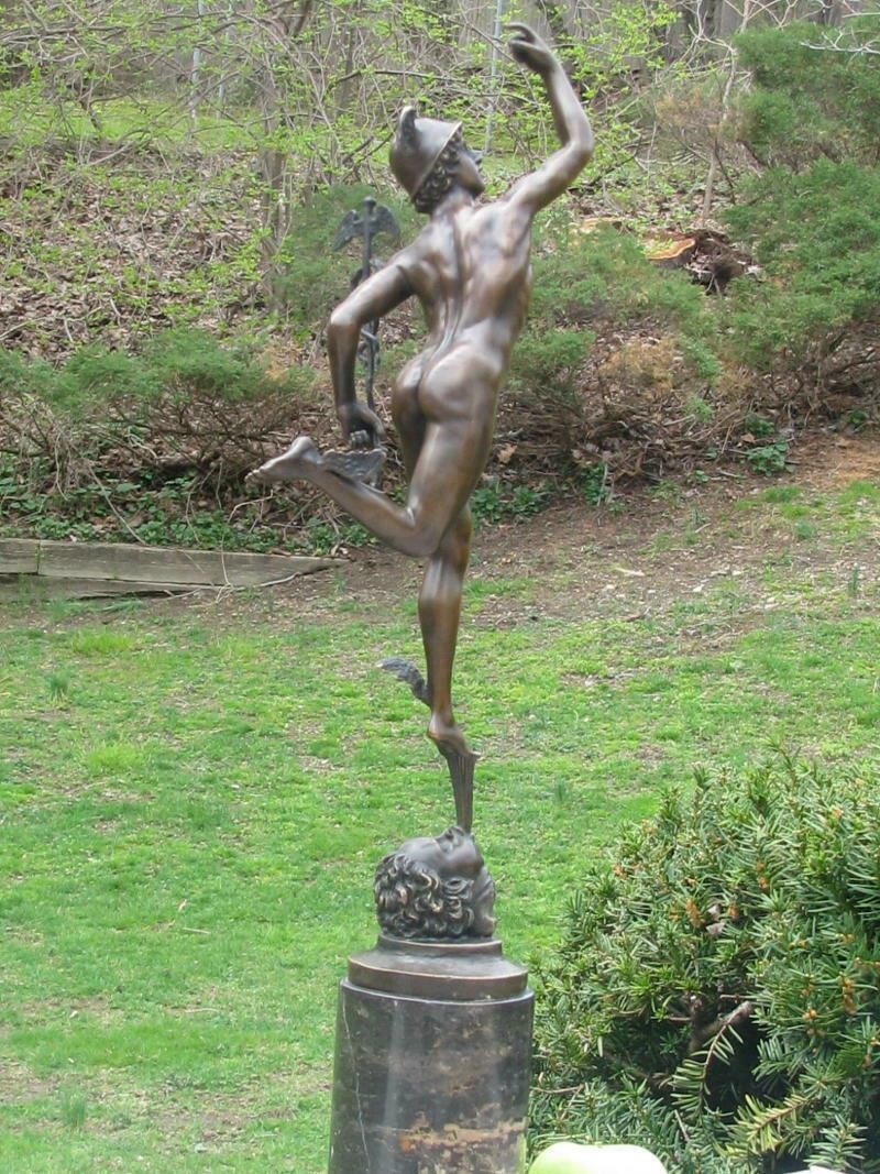 Bronze Sculpture Statue Stunning Mercury Hermes Signed Hand Made Decor Figurine thumbnail 7