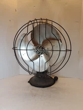 Vtg 1934 4 Blade General Electric Co. 49X491 Oscillating 3 Speed 12" Fan