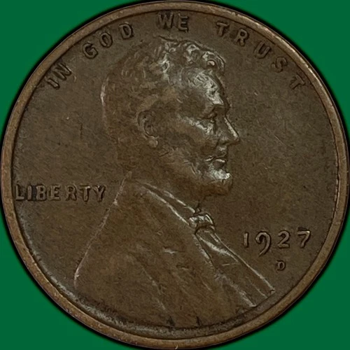 1927-D Lincoln Wheat Cent Extremely Fine XF Coin #33659
