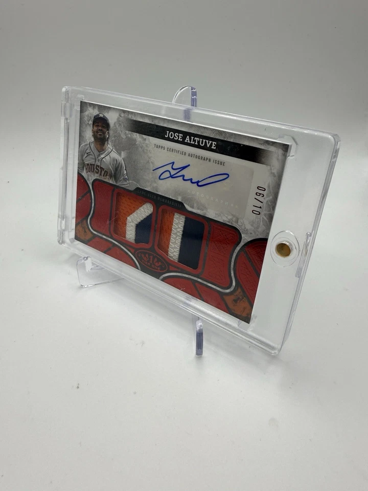 2025 Topps Tier One - JOSE ALTUVE -/10 3-Color Autographed Tier One Relic Astros - Image 4 of 4