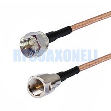 F Male to FME Male Plug Connector Lot RF Pigtail Jumper RG316 Coax Coaxial Cable