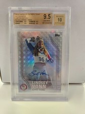 2018 Topps  US Winter Olympics Lindsey Vonn Foilfractor Autograph 1/1 BGS 9.5/10
