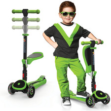 Skidee Kick Scooter para niños de 3 a 5 años plegable scooter de 3 ruedas inclinado a la dirección