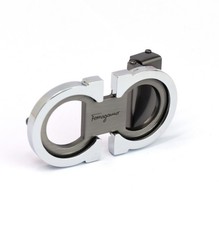 Salvatore Ferragamo Alloy Belt Buckle for 34-35mm leather strap-Silver with Gray