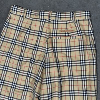 Vintage Burberry Golf Nova Check Plaid Pants Women's Size 2 US / 6