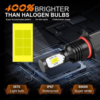 9005+H11+PSX26W LED Headlight Fog Light Bulbs Kit For GMC Yukon XL