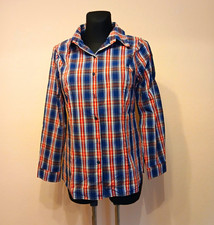 Fiora Blue Damen Bluse kariert Blau Rot Weiß...