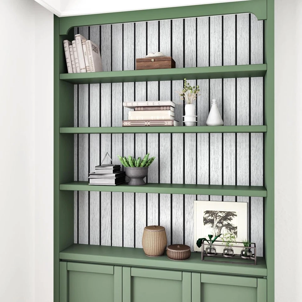 Wood Grain Slat 3D Wall Panel -15.75"x118" Soundproof Self-Adhesive Wall Sticker - Image 3 of 4