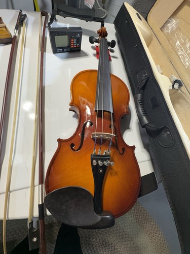 Cecilio Violin Model Cvn-300 w Hard Case 2 Bows. Good Condition! See Pics! - Picture 6 of 24
