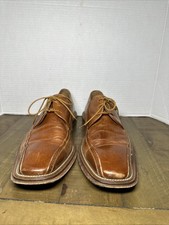 Bachrach Square Toe Shoes, 10.5M. Made In Italy, Leather, Vintage