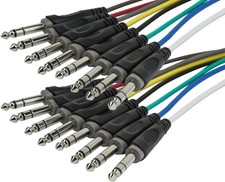 Monoprice 8-Channel 1/4-Inch TRS Male to 1/4-Inch TRS Male Snake Cable - 3 Feet,