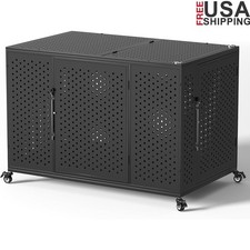 Heavy Duty Indestructible Dog Crate Escape Proof Triple Door Design Easy Clean
