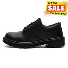 Grafters Contractor Mens Leather Work Dress Fashion Everyday Safety Shoe Black