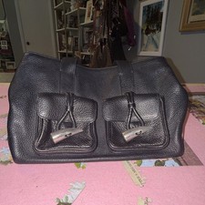 AUTHENTIC Burberry Black Satchel Purse Plaid