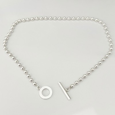 Authentische Gucci Boule Popcorn Halskette umschaltbar Sterlingsilber 925 Damen 16,5 Zoll