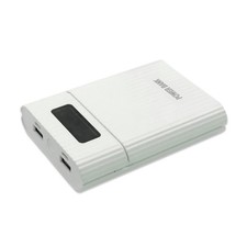 White Digital Display 4x18650 DIY Power Bank Case Portable Charger Storage Box