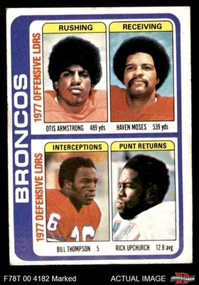 1978 Topps #508 Otis Armstrong Broncos Leaders & Checklist 1 - POOR
