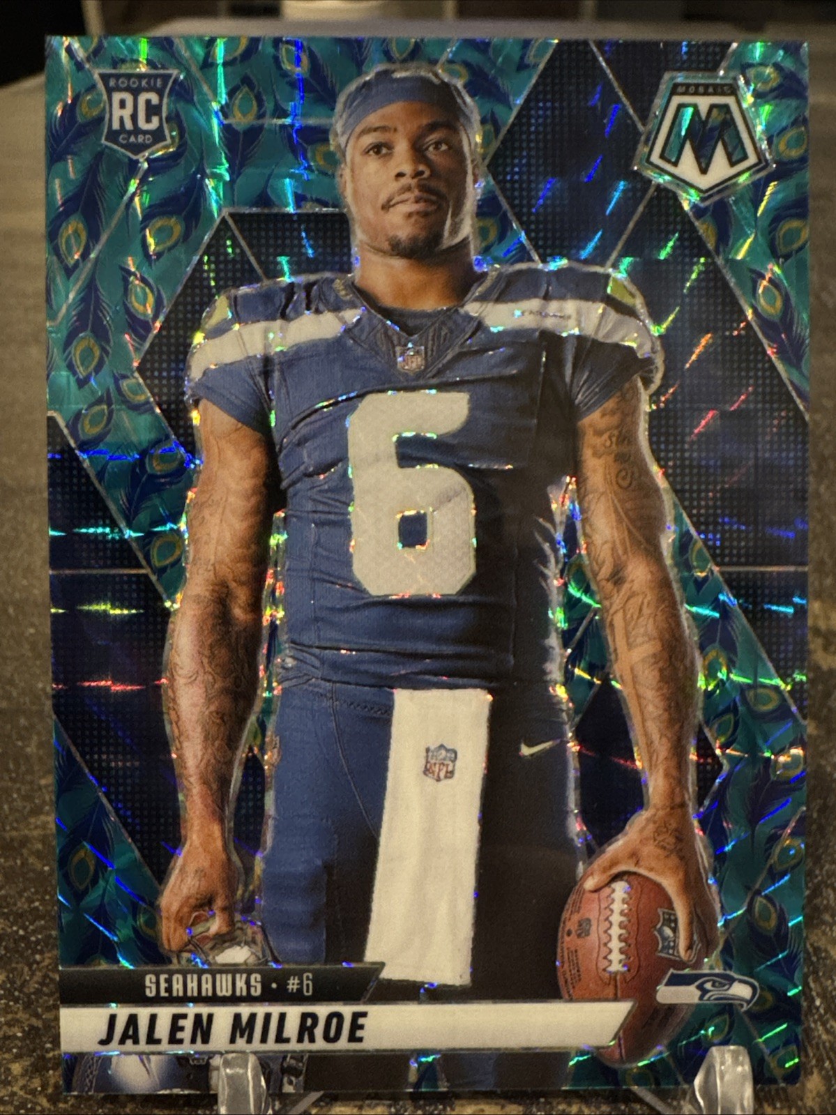 2025 Panini Mosaic Peacock #283 Jalen Milroe RC SSP Case Hit