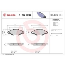 Satz Bremsbeläge Bremsklötze vorne für Renault Kangoo KC0/1 FC0/1 | 24568003