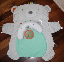 Tummy Time Bright Start Prop Play Baby Activity Mat with Support Pillow Tag