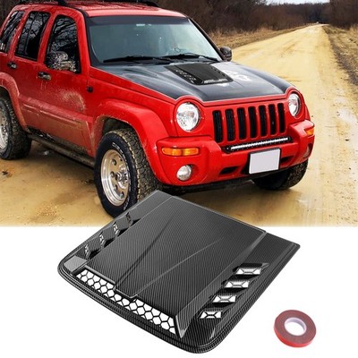 For Jeep Liberty Carbon Air Flow Intake Bonnet Scoop Hood Base Cover Vent Guard