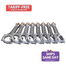 Eagle Sir6135b Set Of 8 Natural Steel Bbc 5140 Forged I-beam Rods 6.135in Perfo Eagle Sir6135b Set Of 8 Natural Steel Bbc 5140 Forged I-beam Rods 6.135in Perfo