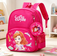 Cute Princess Sofia Kids Backpack Girls School Bag Cartoon Bookbag Gift Pink4