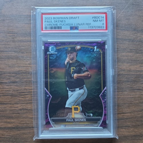 2023 Bowman Chrome Lunar Refractor Paul Skenes PSA 8 /199