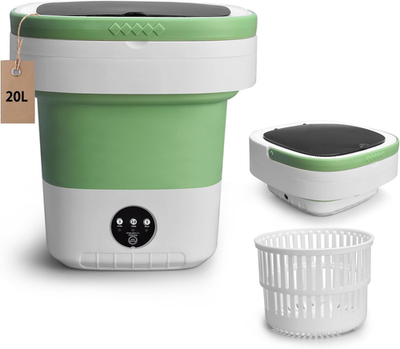 #ad Portable Washing Machine 20L Foldable Mini Washer and Dryer with 3 Modes Deep C $85.99