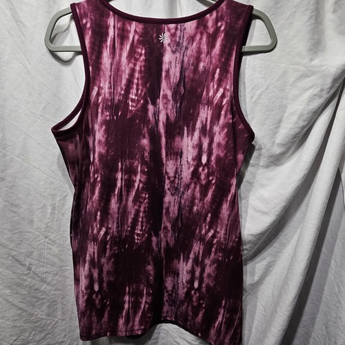 ATHLETA Tank Donna Taglia Large Alta LT Viola Paisley Allenamento Yoga Spiaggia - Foto 4 di 10